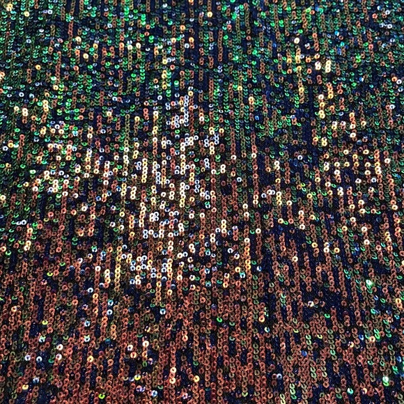 Cache Dress Women's Size Medium Multicolored Sequin Crossed Halter Dress - Picture 6 of 16